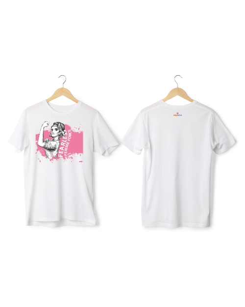 Greys & Blues Chic Pima Round Neck T-Shirt- White